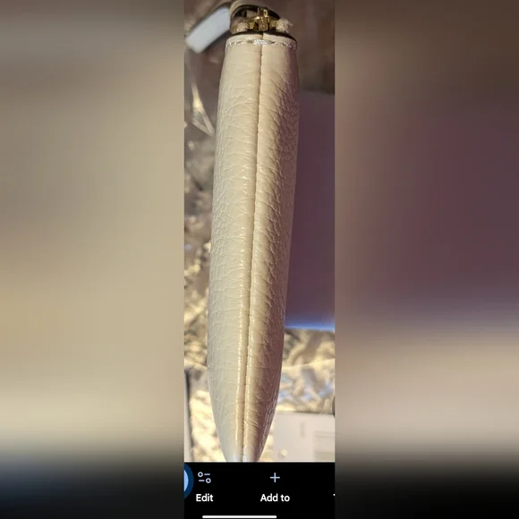 Coach Pebbled Leather Wallet /Wristlet Set in CHALK (White) - Picture 10 of 14